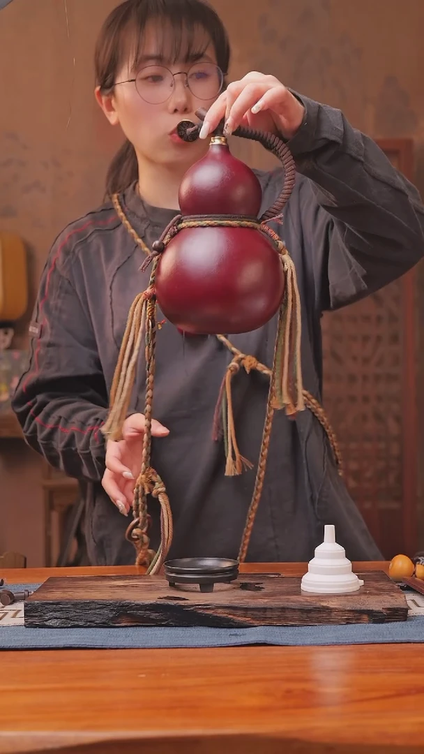 1121号链接精品大漆葫芦现货现发[一物一拍]（800ml）