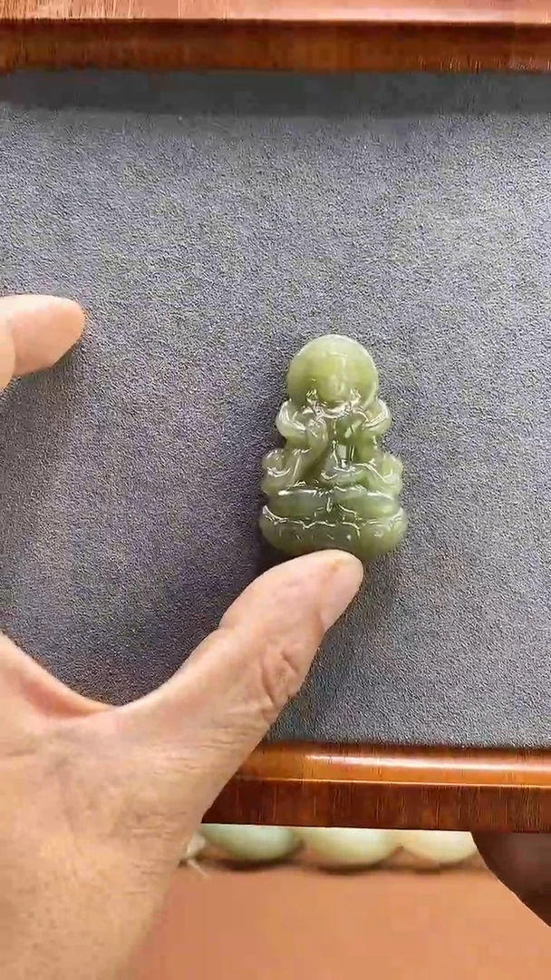 【闪购商品】和田玉（青玉）吊坠(不含链)未镶嵌精品和田玉观音