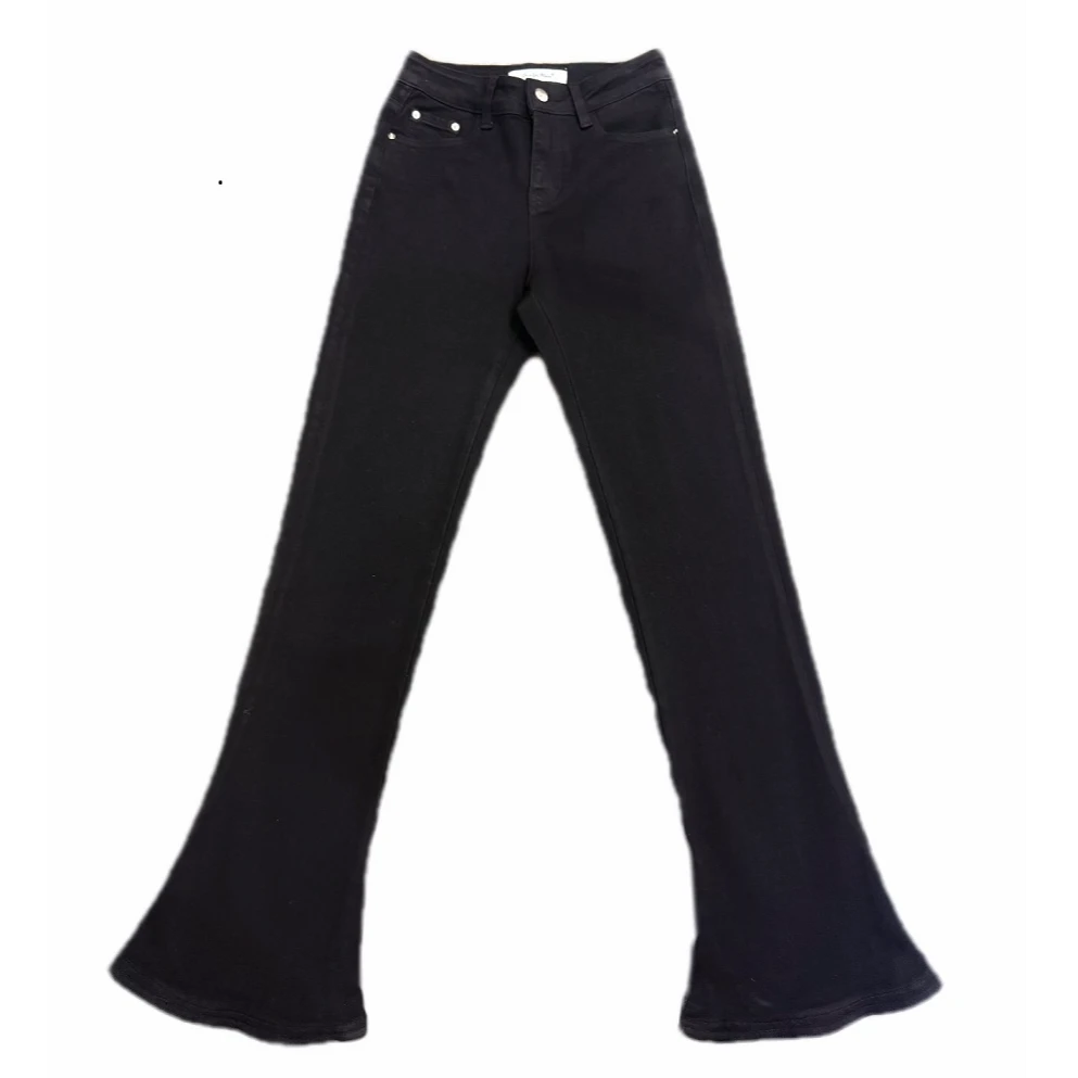 MYYS【欧美】25新款时尚微喇铆钉双开叉辣妹裤68205[裤长103cm]