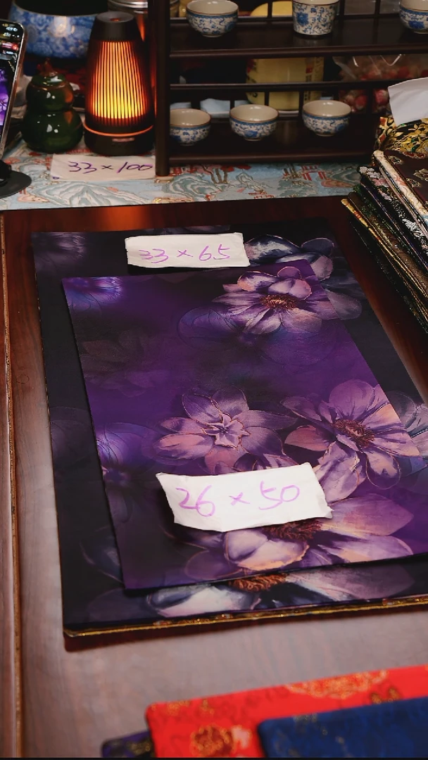 【梦幻牡丹双面】中国风干泡织锦茶席26*50