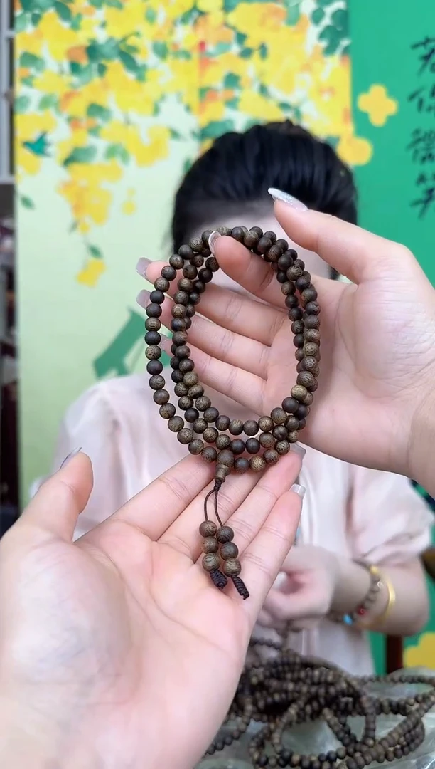 【闪购商品】沉香手串0.6圆珠多圈绿棋沉水浮多样性发货