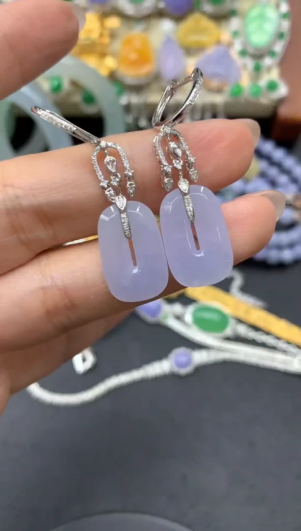 【闪购商品】翡翠耳饰18K金镶嵌465-中国好珍宝