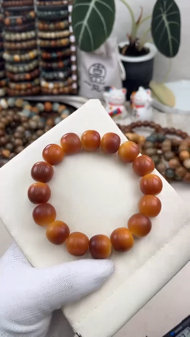 菩提根/象牙果手串a868卡17 干磨瑕疵