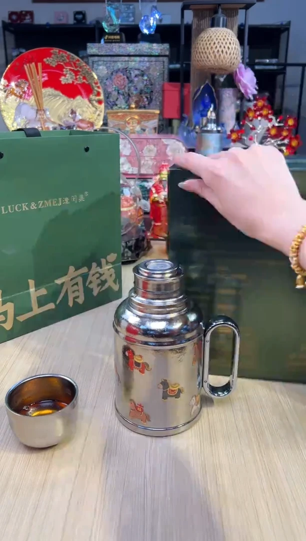 49造闵集纯钛保温壶套装-马上有钱