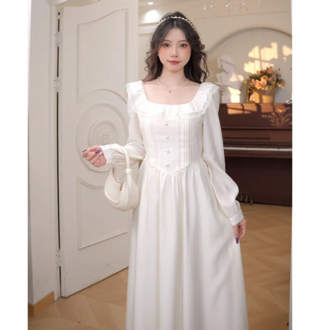 肖夫人『神明少女2.0』法式赫本轻奢收腰设计师气质千金连衣裙253