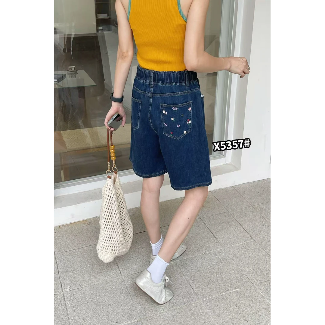 夏款新款五分牛仔裤5357