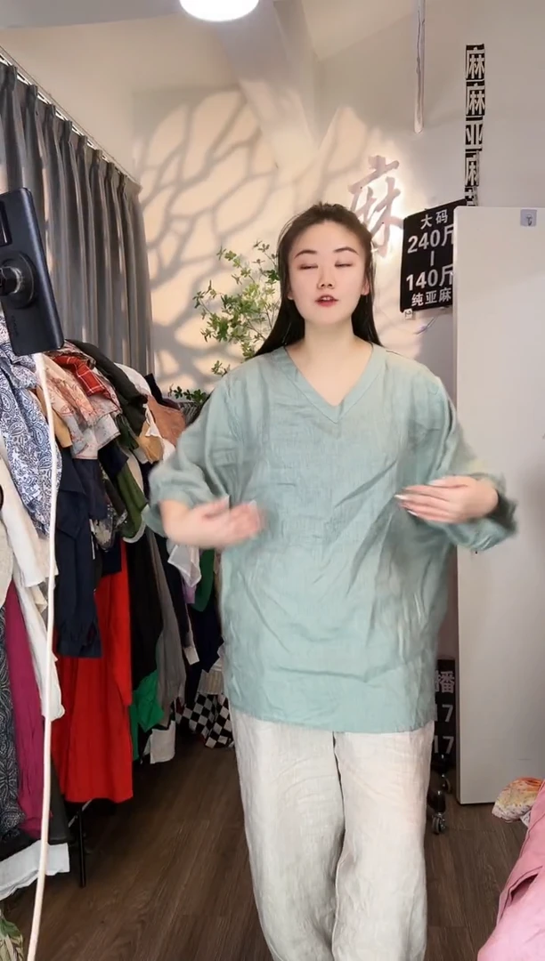 亚麻汉麻苎麻大码女装系列。140斤-250斤