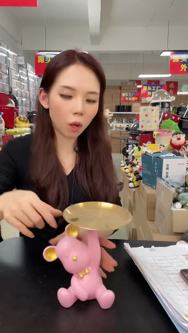 树脂树脂【孤品仅一件】收纳小熊粉