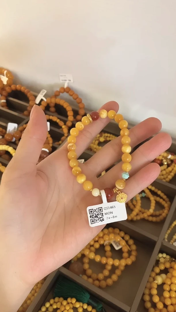 蜜蜡颈饰未镶嵌QS1465