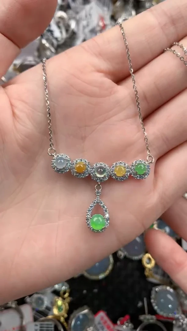 银S925镶嵌戒指翡翠444-----6