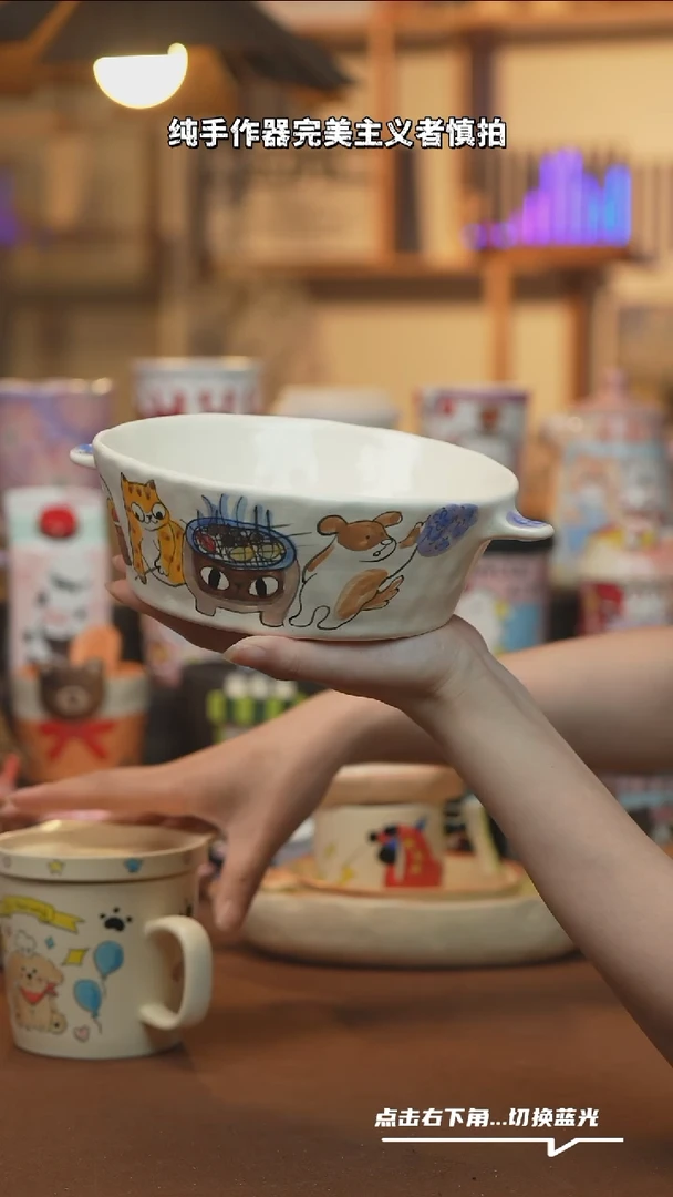 瓷片A172设计师原创手绘陶瓷