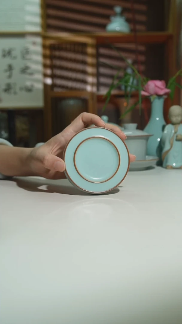 天青双线杯垫一级2支