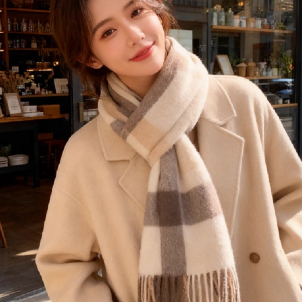内蒙古源头工厂经典英伦格子围巾