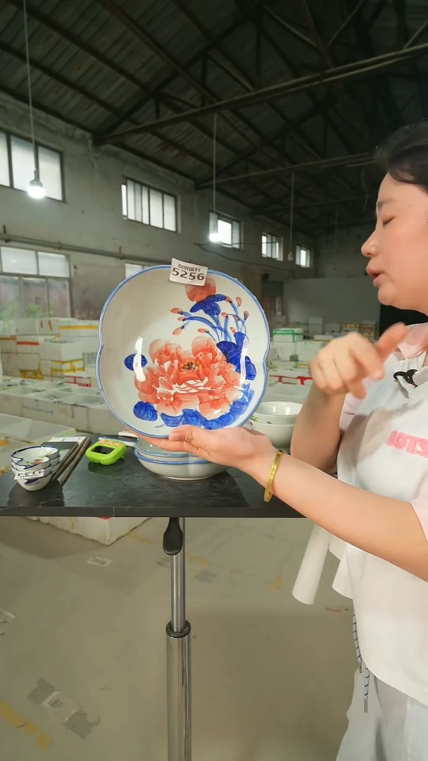 碗景德镇高温釉下手绘陶瓷