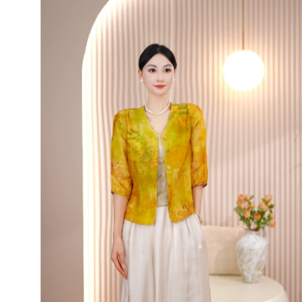 【牡丹】会会高定国风复古双面穿开衫