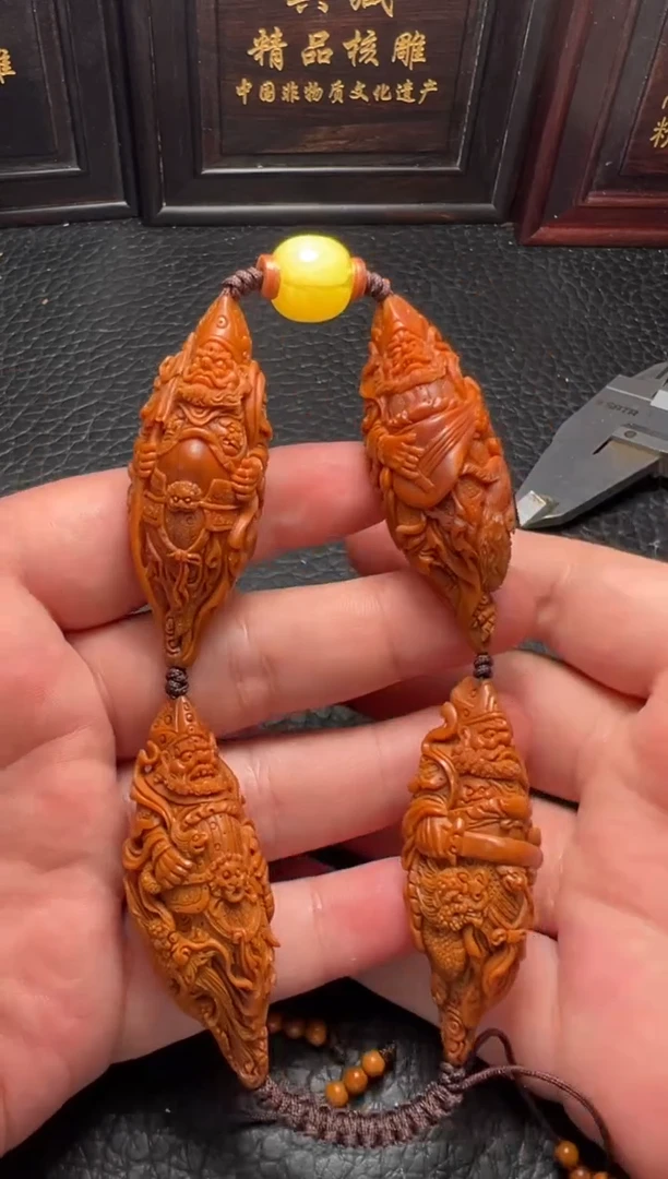 手串/手链橄榄核回血陈笑笑整身立雕四大天王