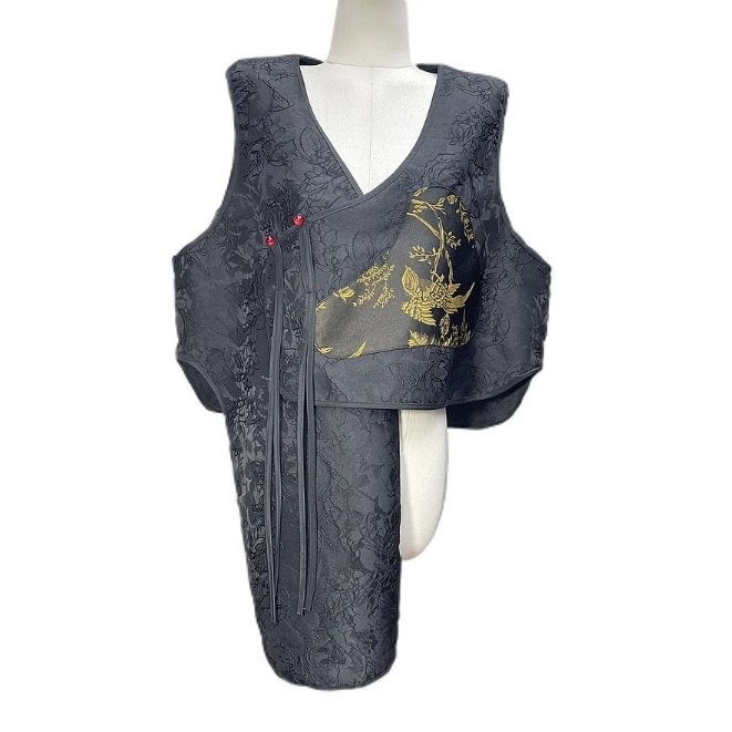 彩蝶1683新中式女士马甲坎肩