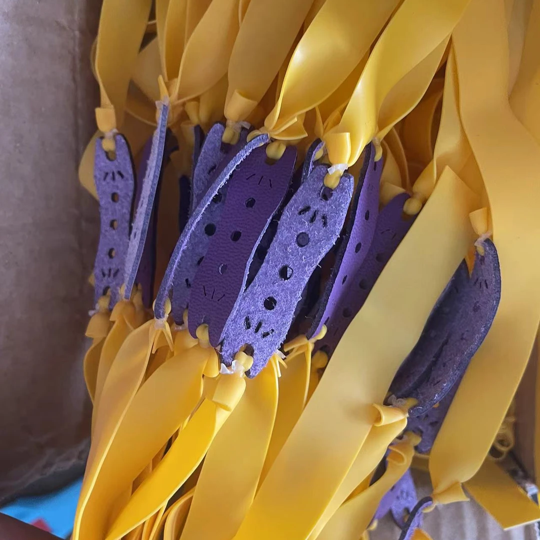 （福袋专用）耐用款橙黄扁皮筋户外弹力射击玩具