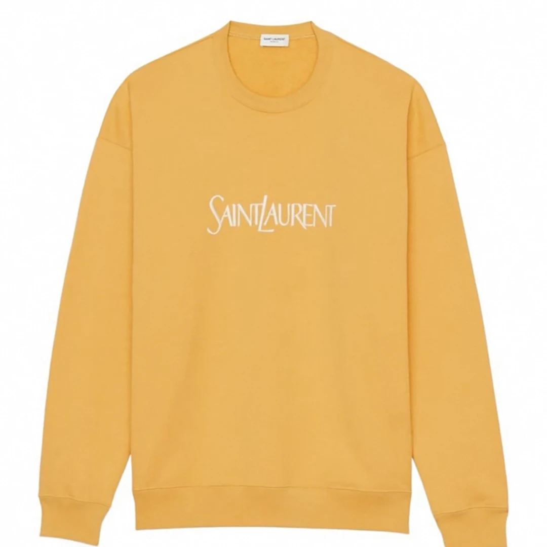 全新未使用 YSL/圣罗兰 刺绣logo圆领长袖卫衣