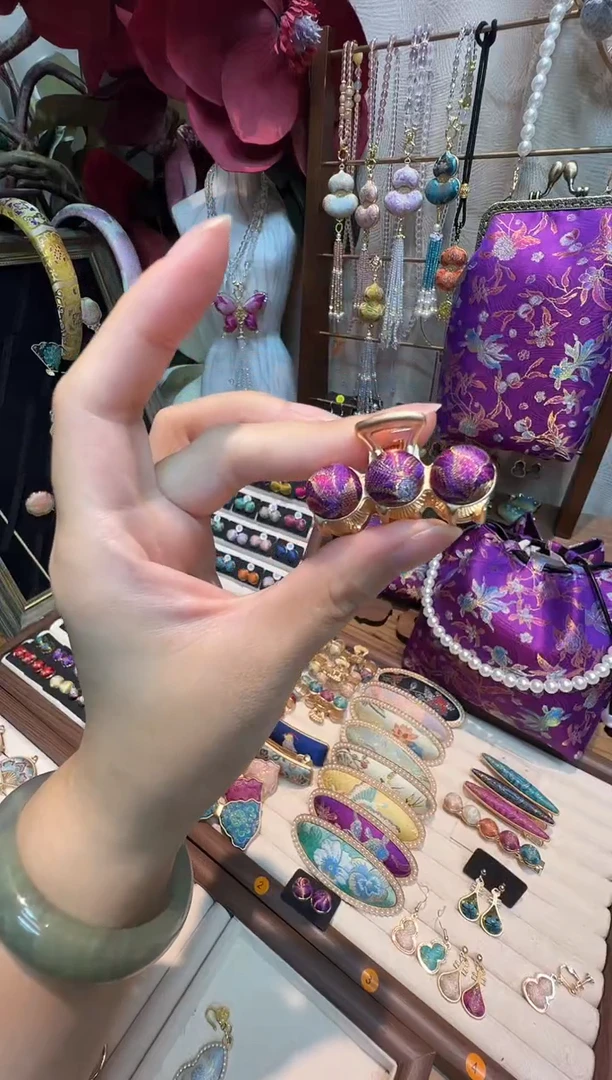 【花位随机】三马紫色桂花金鱼3个豆抓夹一个