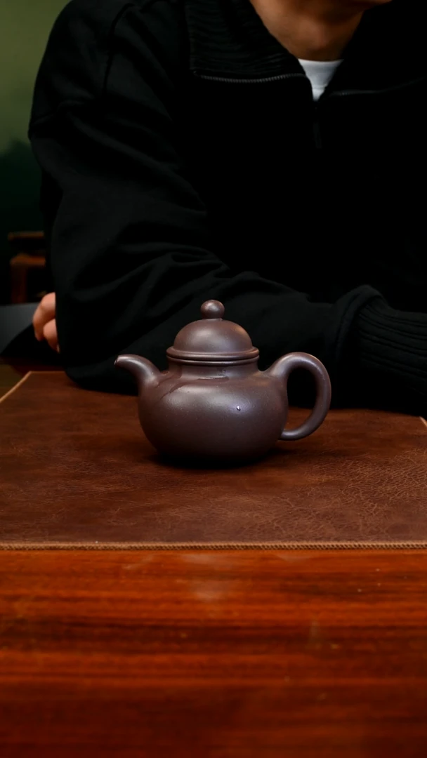 【闪购商品】紫砂茶壶底槽青掇球190cc