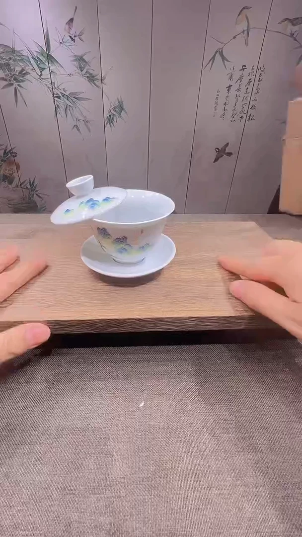 @微光茶器只此青绿三才碗TJ001