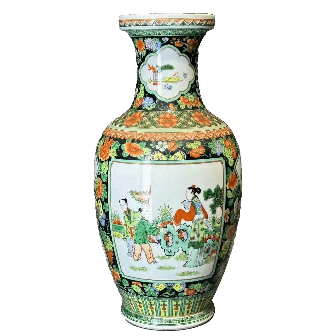 25201419x五彩人物故事纹观音瓶