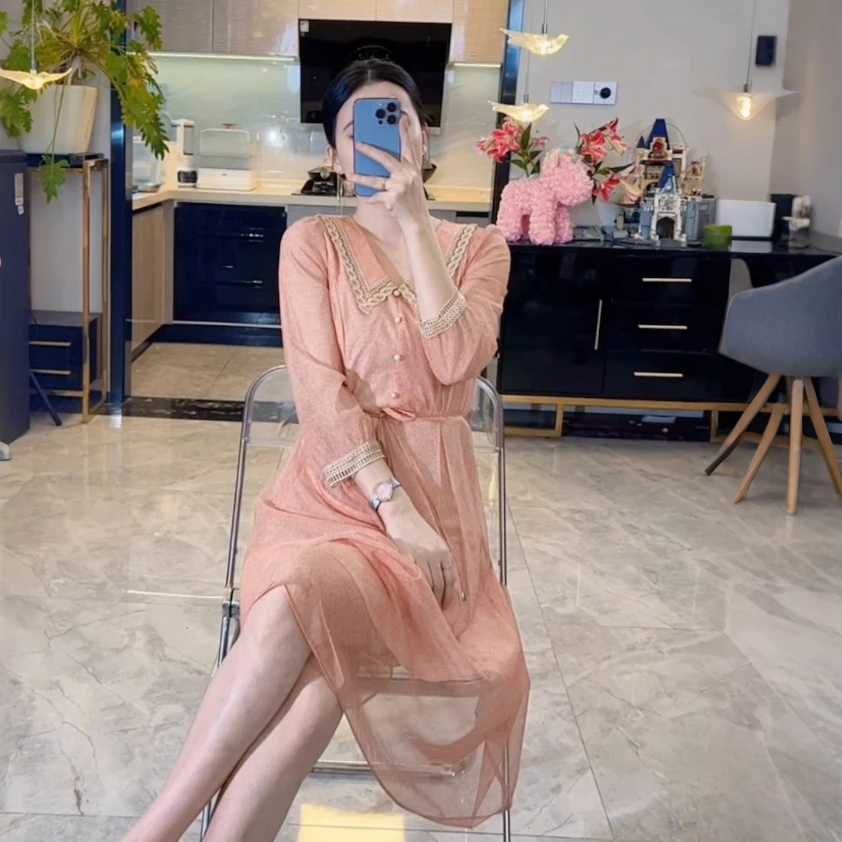 150【名衣汇--孤品断码】气质女装连衣裙时尚温柔设计感收腰