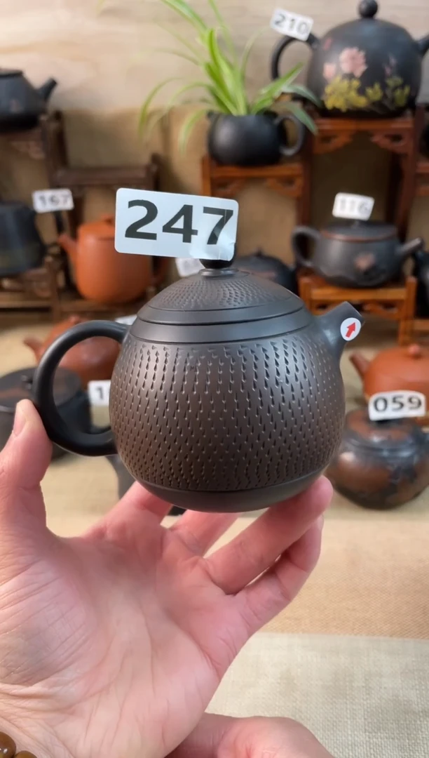 •**•建水紫陶微瑕龙蛋单壶247