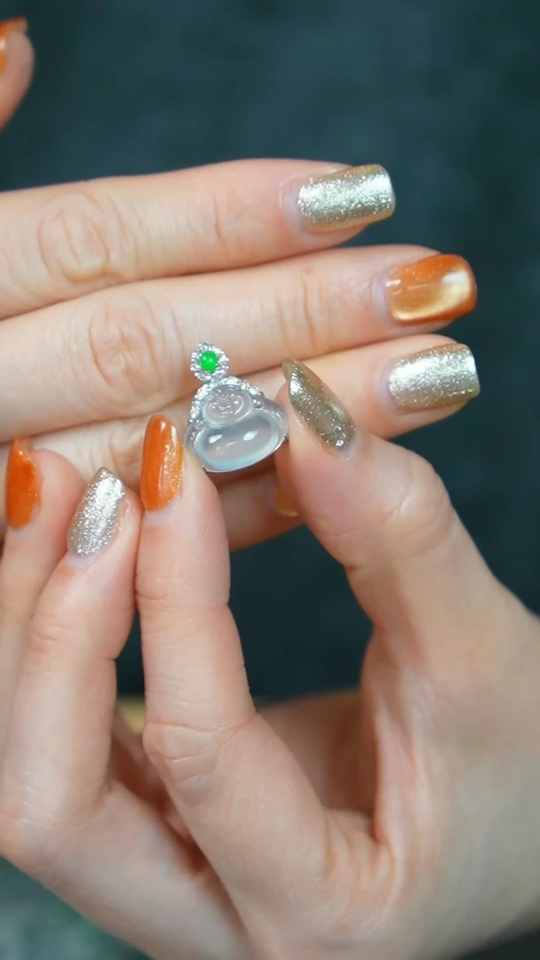 【闪购商品】翡翠挂件18K金镶嵌56号-吊坠/姿/3