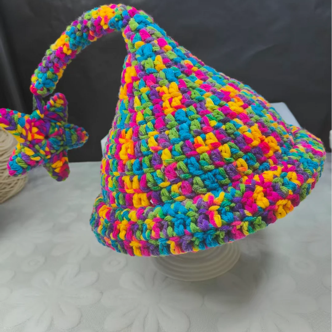 八股棉毛线小精灵帽女巫帽专用线【材料表