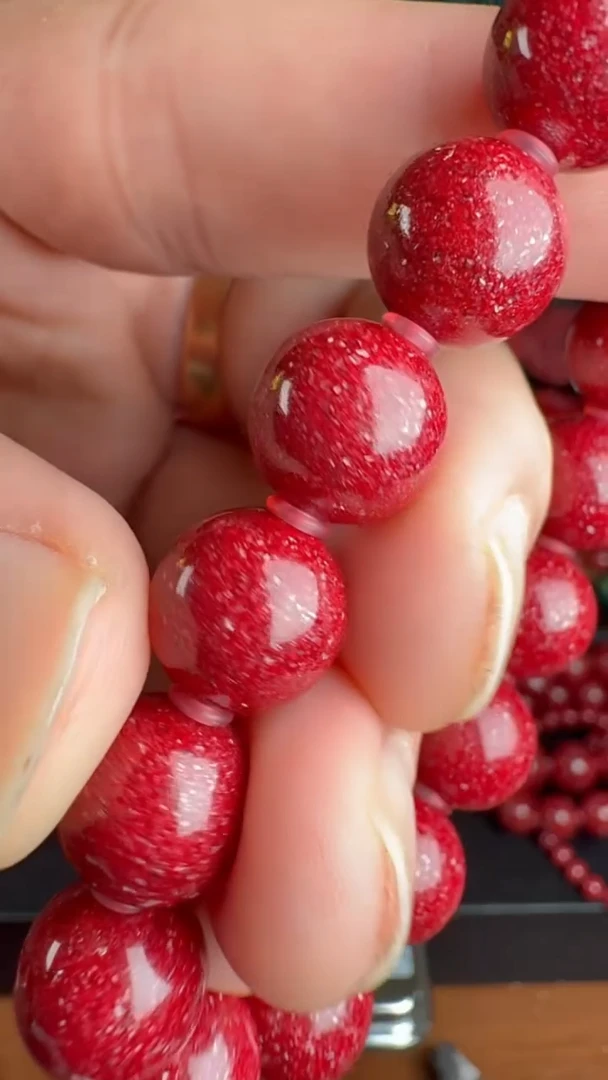 天然辰砂阿****412米晶无备珠