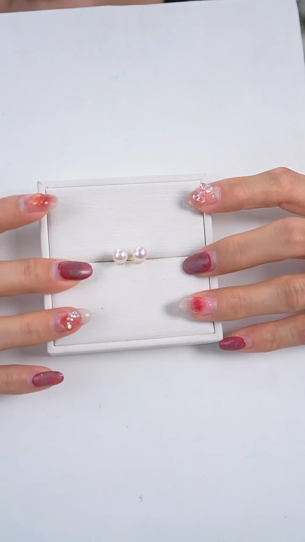 【闪购商品】海水珍珠耳饰18K金镶嵌6.5-7mmakoya耳钉