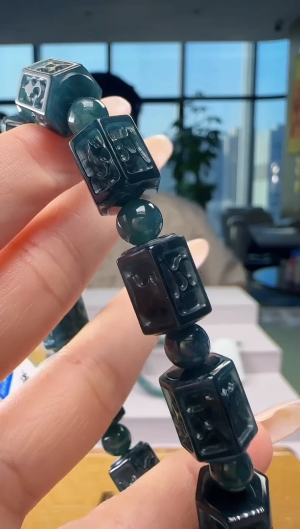 未镶嵌手串翡翠多样性发其一YJ@@60B7J13630