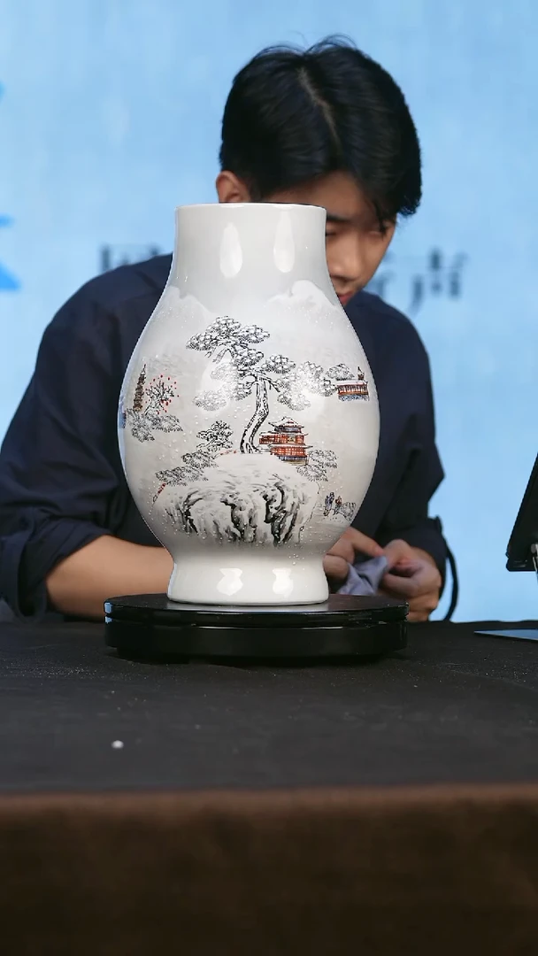 摆件【新华网瓷】景德镇陶瓷摆件O852