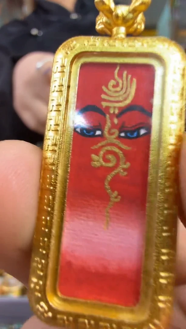 吊坠寿寿老师眼睛-热贡纯手绘唐卡