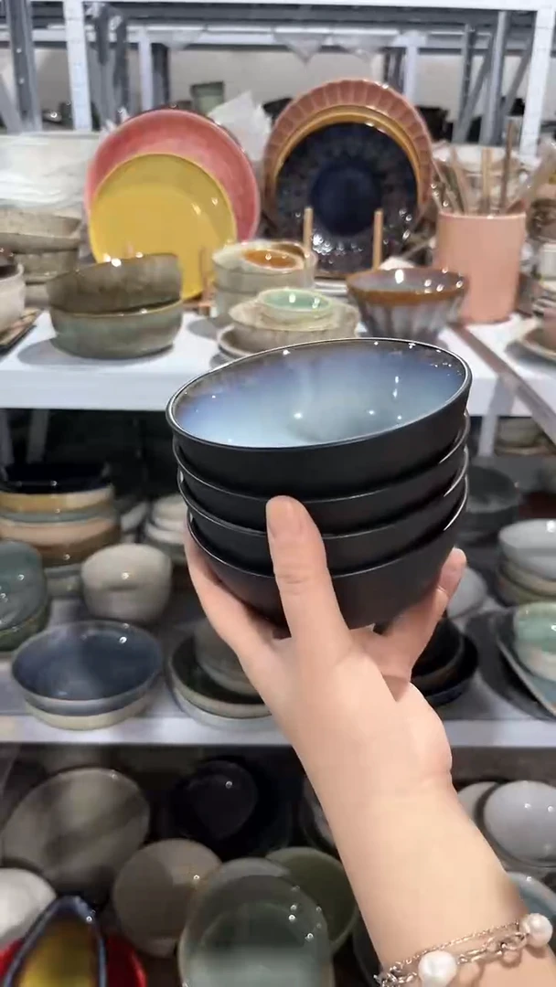 【闪购商品】瓷片外贸尾货瑕疵满20包邮X4 新品饭碗