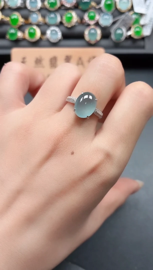 银S925镶嵌戒指翡翠1111