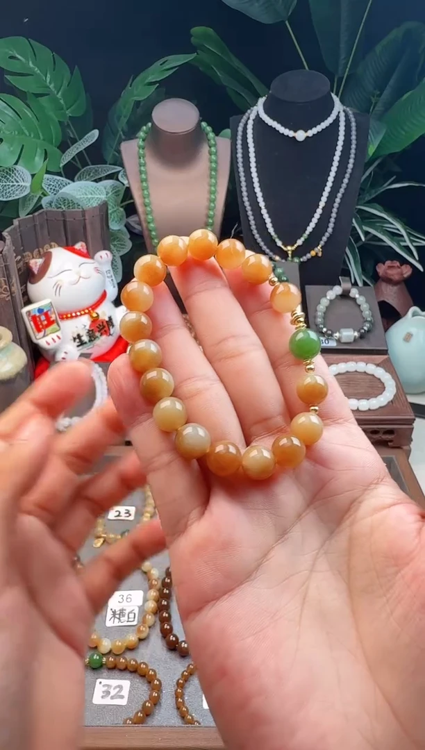 手链未镶嵌和田玉白*菲精品10m左右新疆且末糖白手串