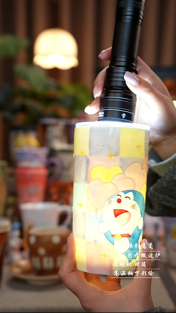 A梦玉泥大随行杯景德镇陶瓷手工手绘创意瓷