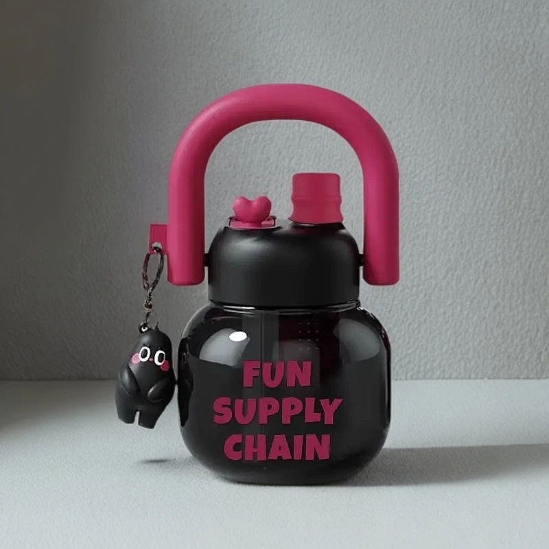 大肚杯子双饮水杯手提拎拎壶大容量可爱吨吨桶男女学生潮流