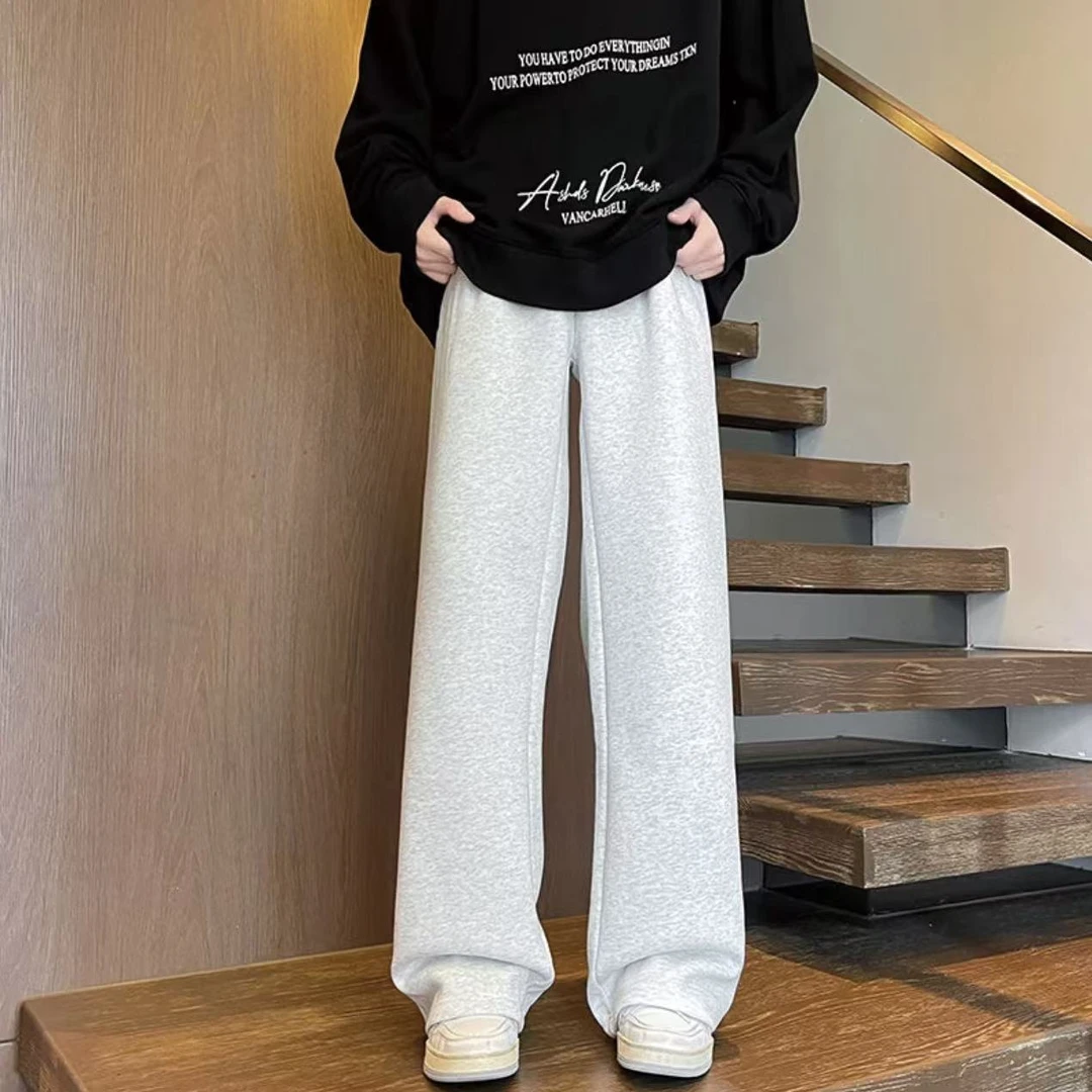 ASKISR男生运动裤子秋季宽松抽绳直筒长裤潮牌休闲卫裤