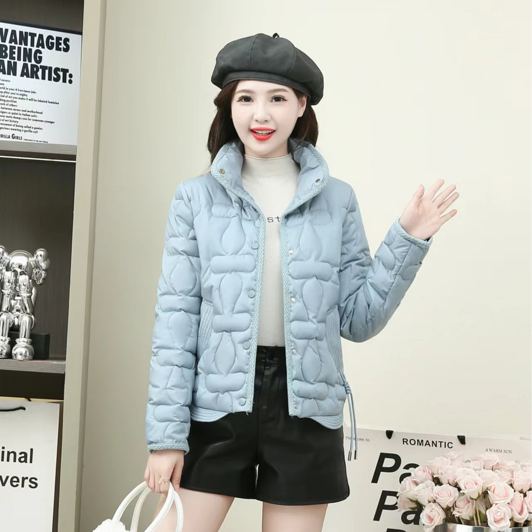 （衣长约60左右）2024冬季新款时尚百搭气质休闲立领棉衣8628