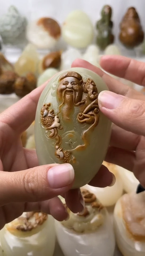 石材古青石棉纹正常不退换财神