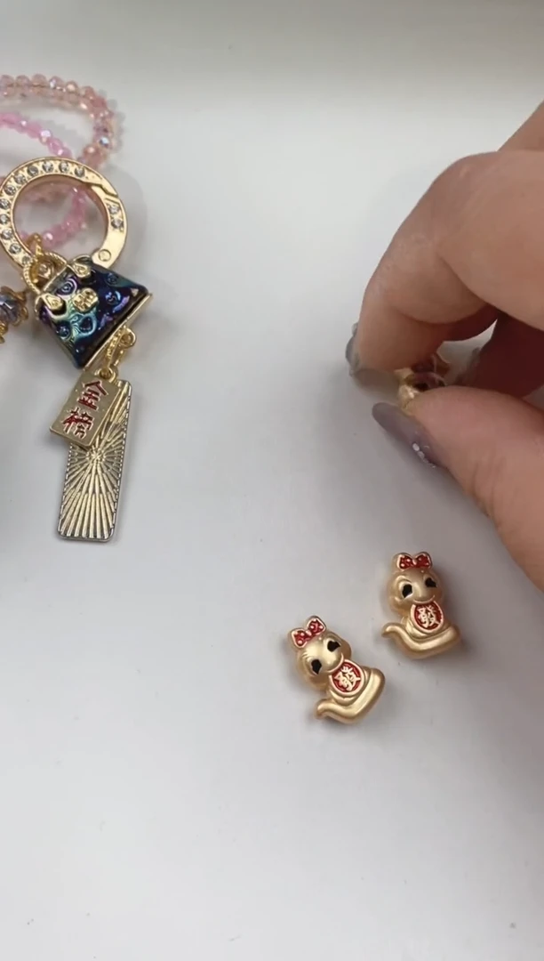 玻璃0209金色配件美女蛇5个