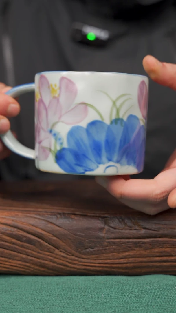 【闪购商品】瓷片66寻一缕瓷香杯釉下手工手绘瓷器