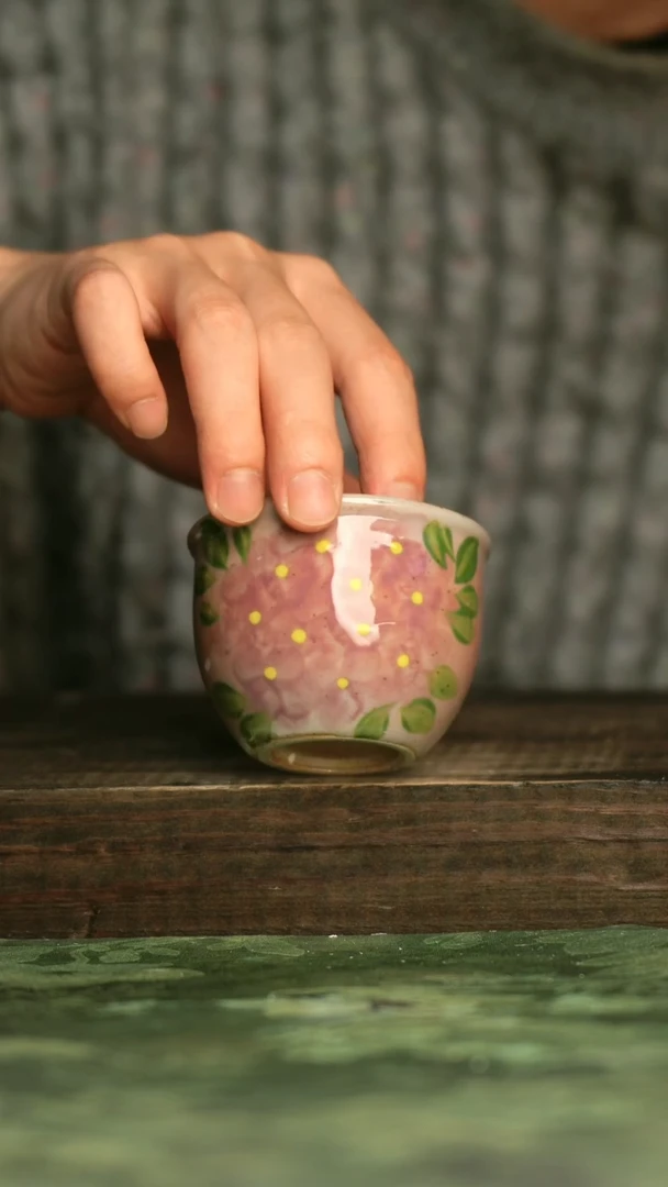 陶瓷青诗集手工手绘瓷器