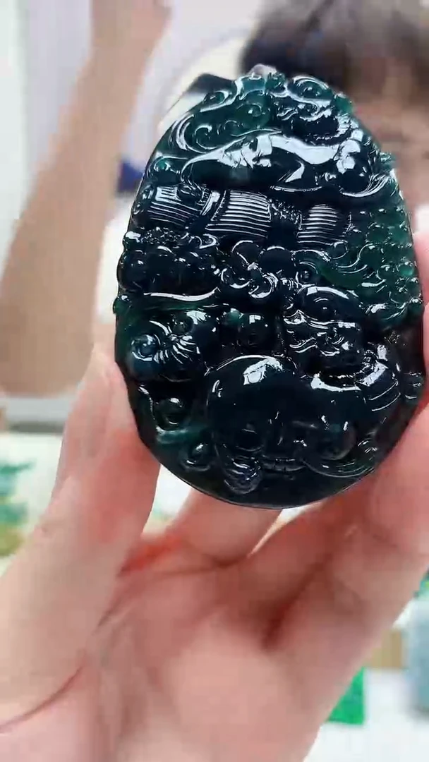 未镶嵌定制翡翠4868zm-毛货挂件152