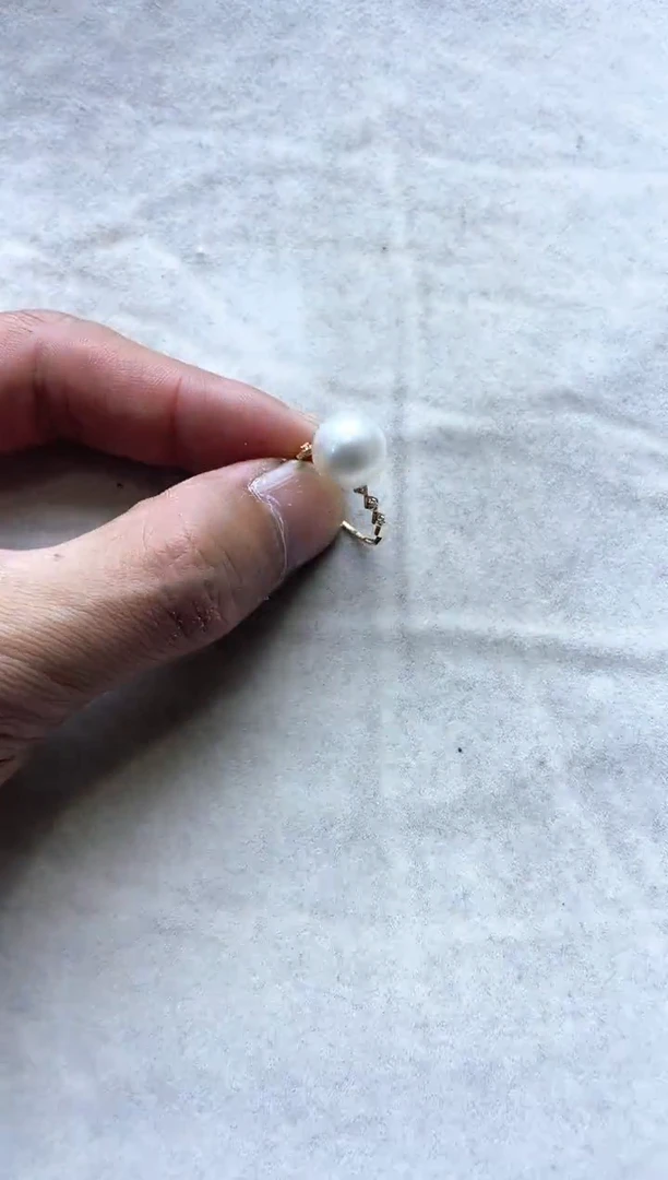 【闪购商品】海水珍珠戒圈18K金镶嵌2