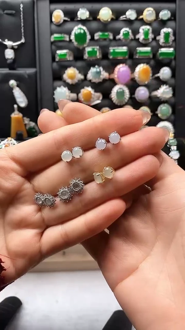 合金翡翠耳饰2 任意选择一对
